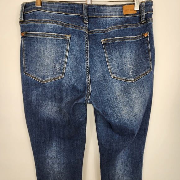 Judy Blue Relaxed Fit Angie Straight Leg Jeans Cropped Stretch Dark Wash 31 - Picture 6 of 10